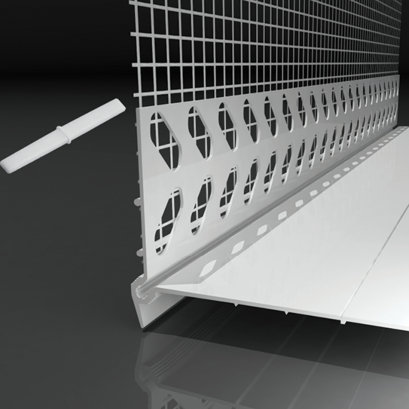 Perfil arranque PVC cierre visto