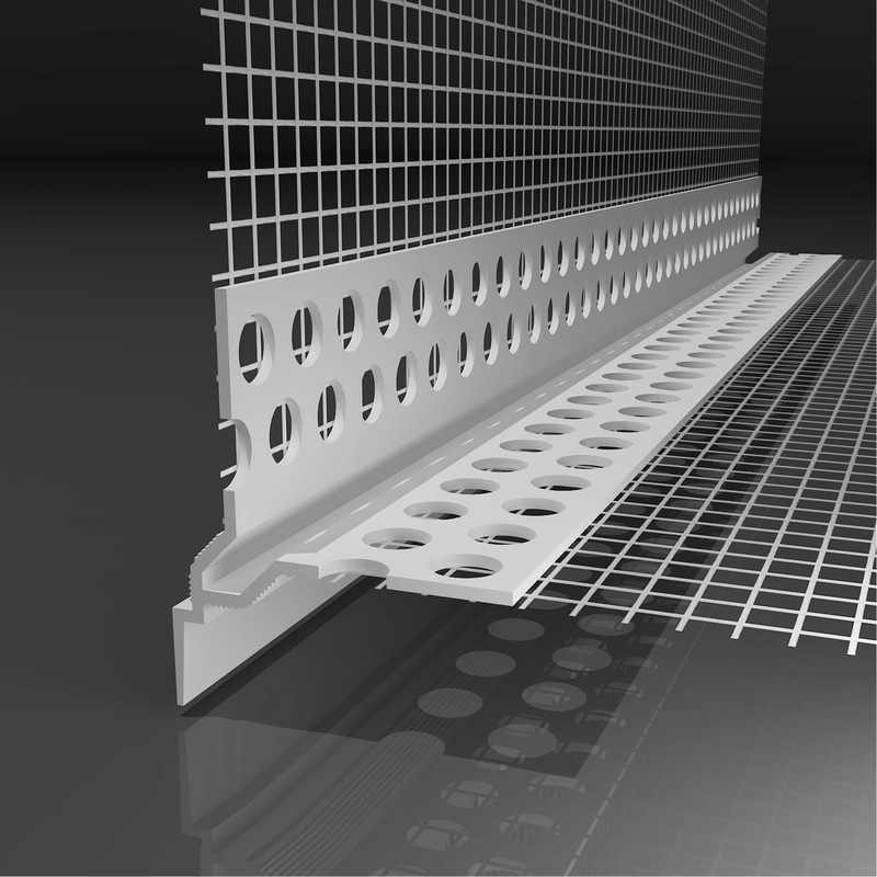 Perfil goterón Pvc 4mm con malla