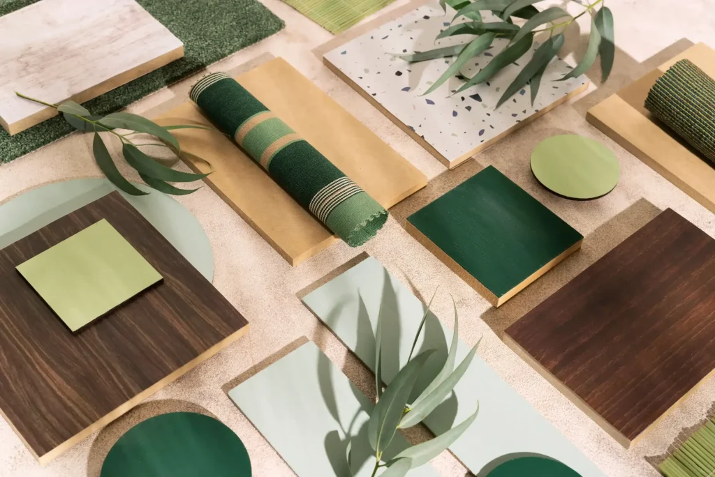 vista superior en tableros de material mdf