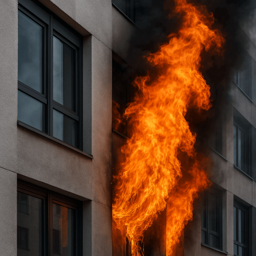 fachada-sate-fuego Incendio en fachada